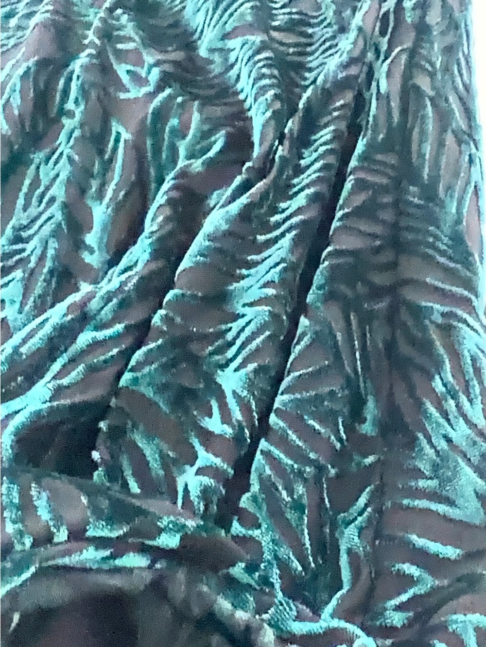 Taylor Teal off-shoulders Crisscross Evening Gown - Picture 5 of 12